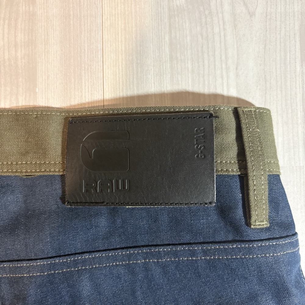 G Star Raw Men's Grip 3D Relaxed Tapered PM Jeans Size 34 Raw Denim Green - Picture 6 of 14